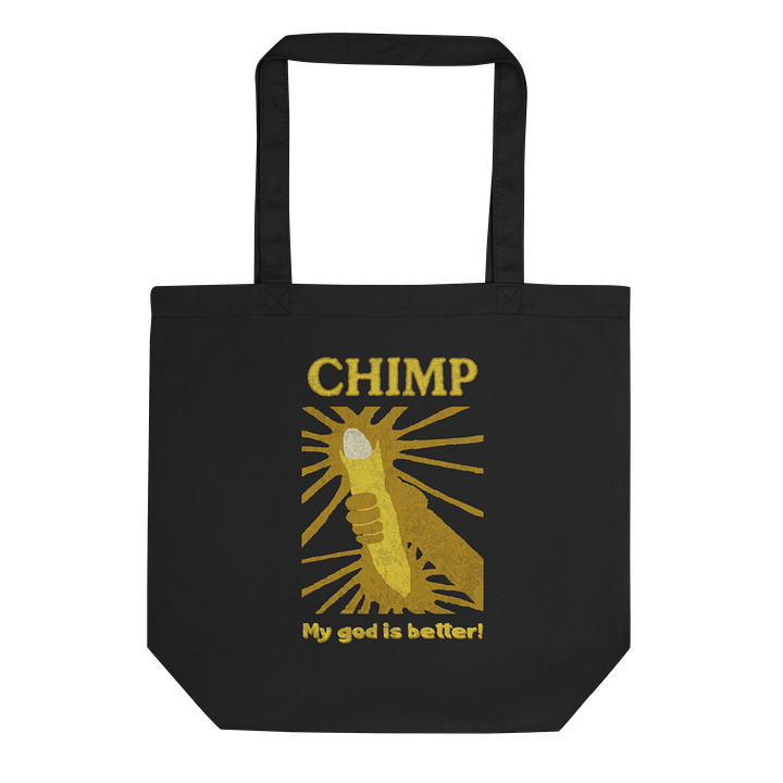 Chimp: My God Is Better Canvas Tote product image (1)