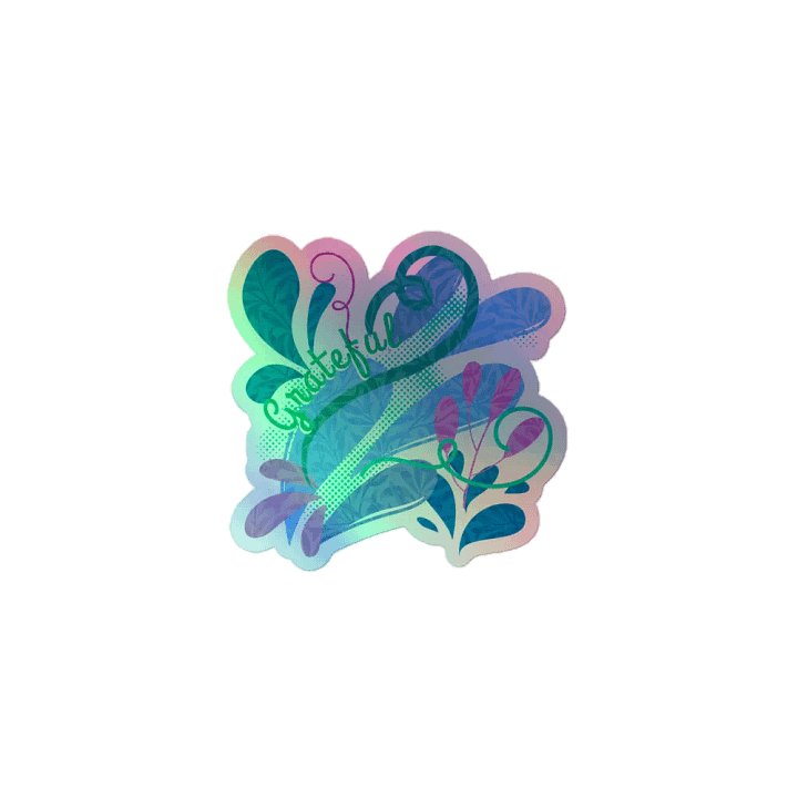Sticker grateful water droplets design product image (1)