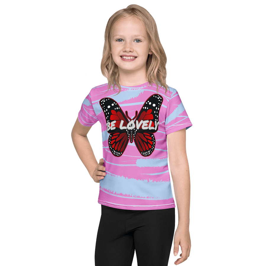 Be Lovely Butterfly Kids Crew Neck T-Shirt Girl and Boy product image (1)
