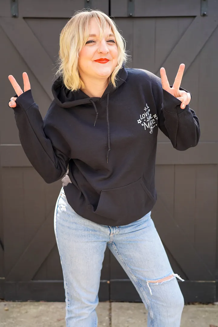 LOVE YOUR MAGIC HOODIE - White txt product image (1)