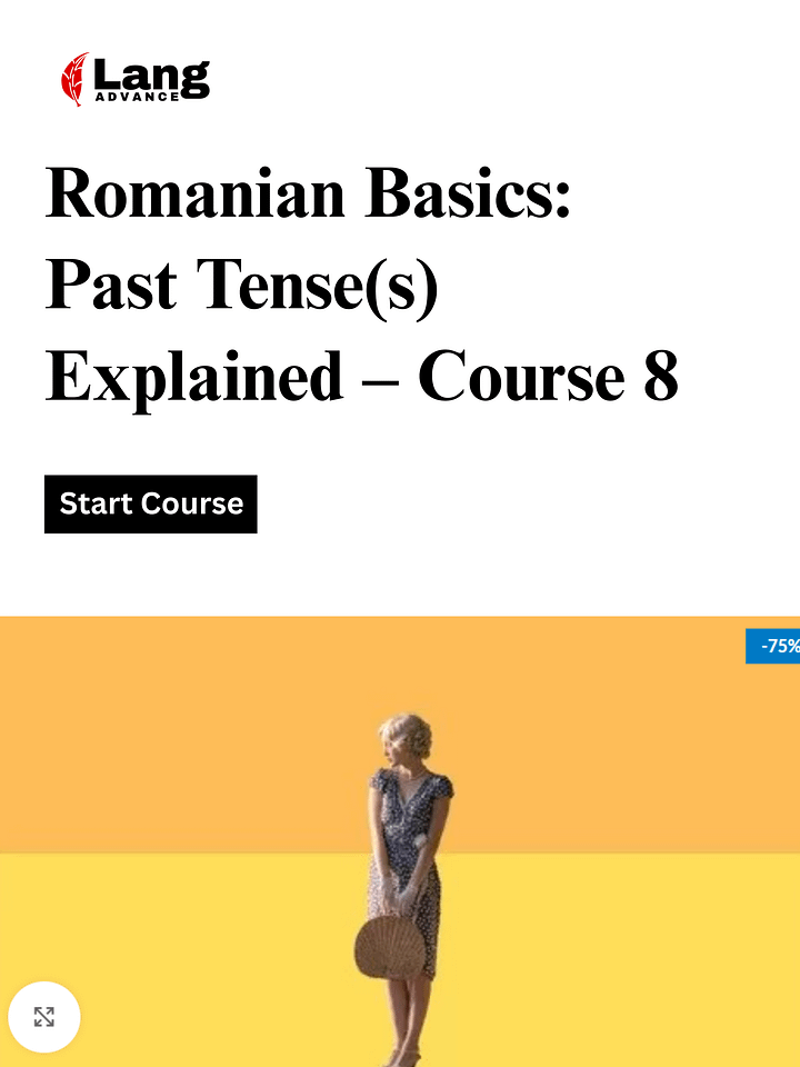 8. Romanian Grammar - Past Tense(s) product image (1)