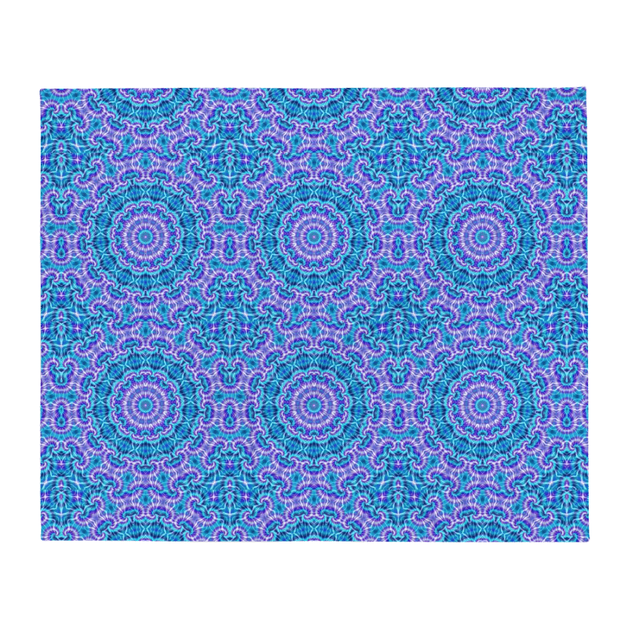 Blue and Purple Tie Die Kaleidoscope Throw Blanket product image (13)