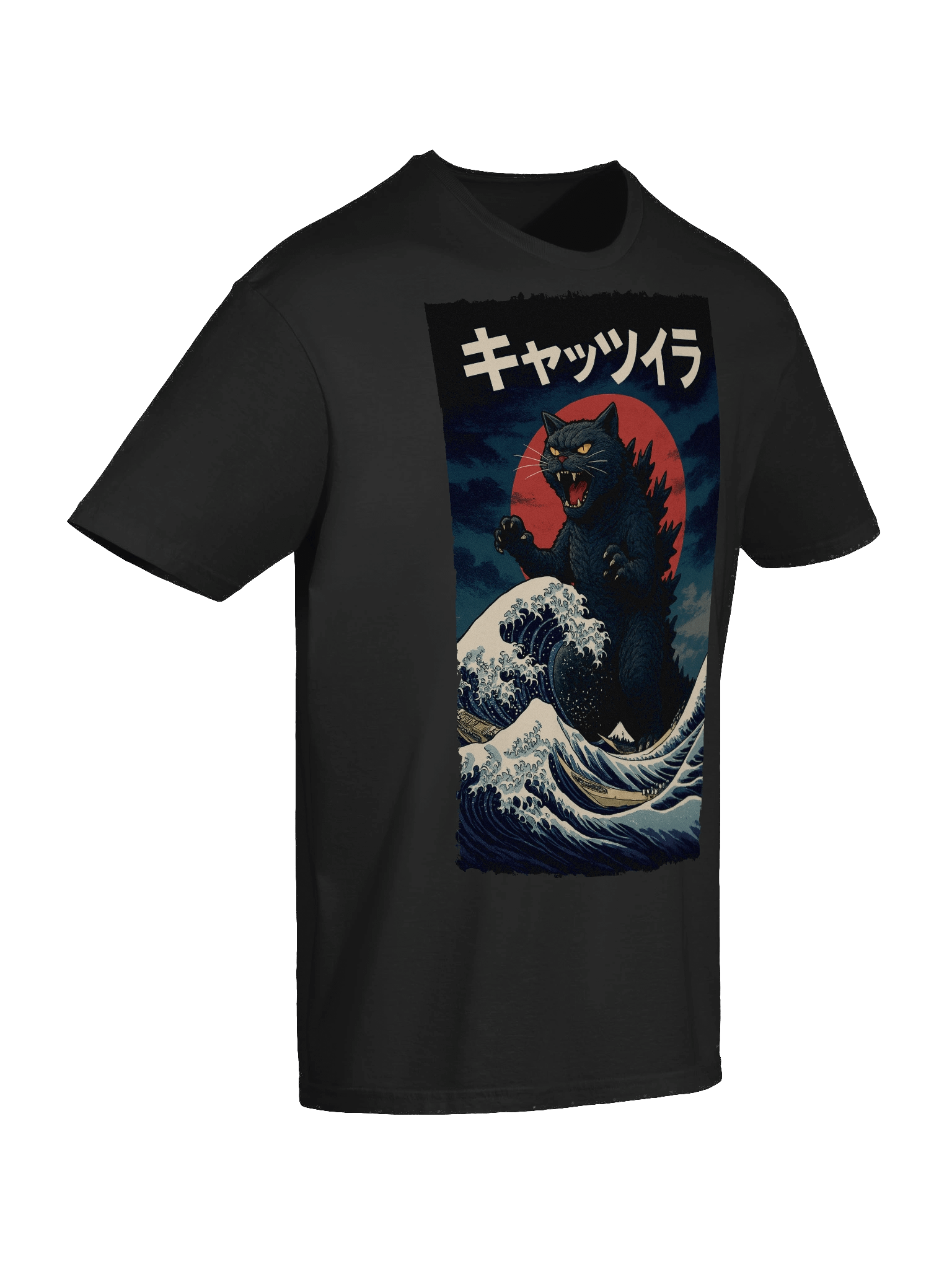 Catzilla Japanese Art T-Shirt product image (56)
