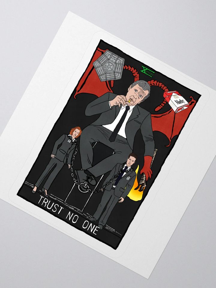 The Cigarette Smoking Man Devil Tarot Card Sticker product image (2)