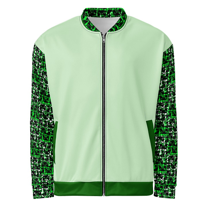 Experience Stories Unisex Bomber Jacket (Green, Emerald Mint, and Black) product image (2)