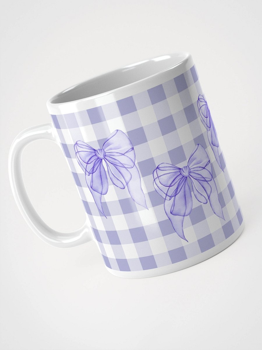 Mug Blanc Vichy Revisité - Mauve Clair- Cadeau Style Chic et Poétique product image (3)