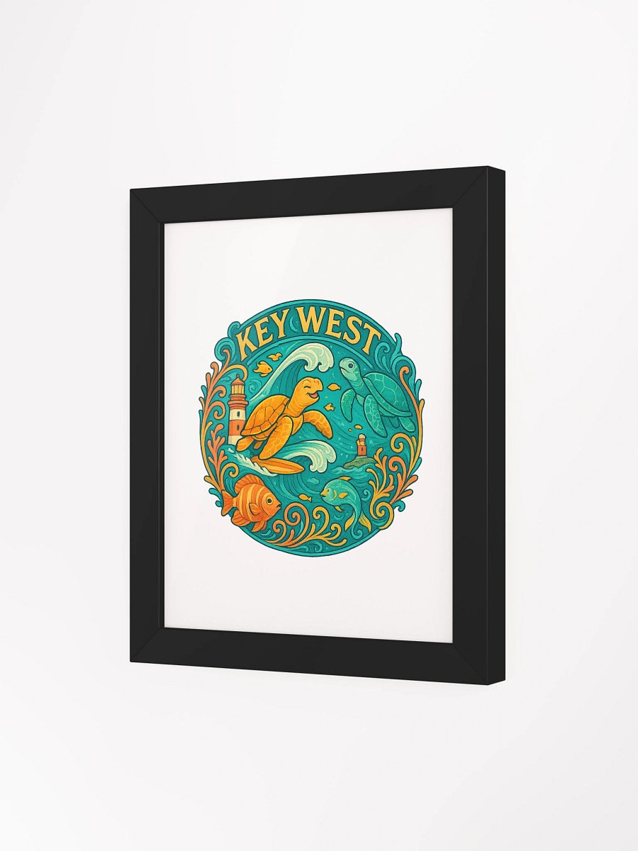Key West Framed Poster with Turtles, Fish, and Lighthouse product image (3)