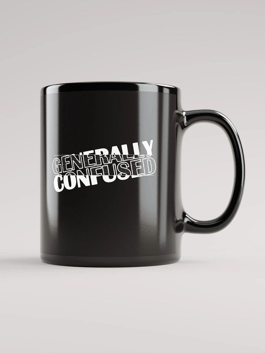 Generally Confused Black Glossy Mug product image (1)