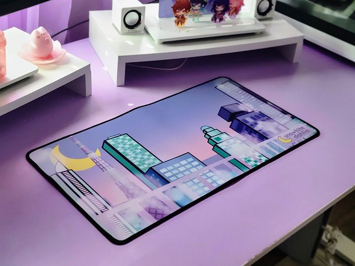 Dahlia Cityscape Desk Mat product image (2)