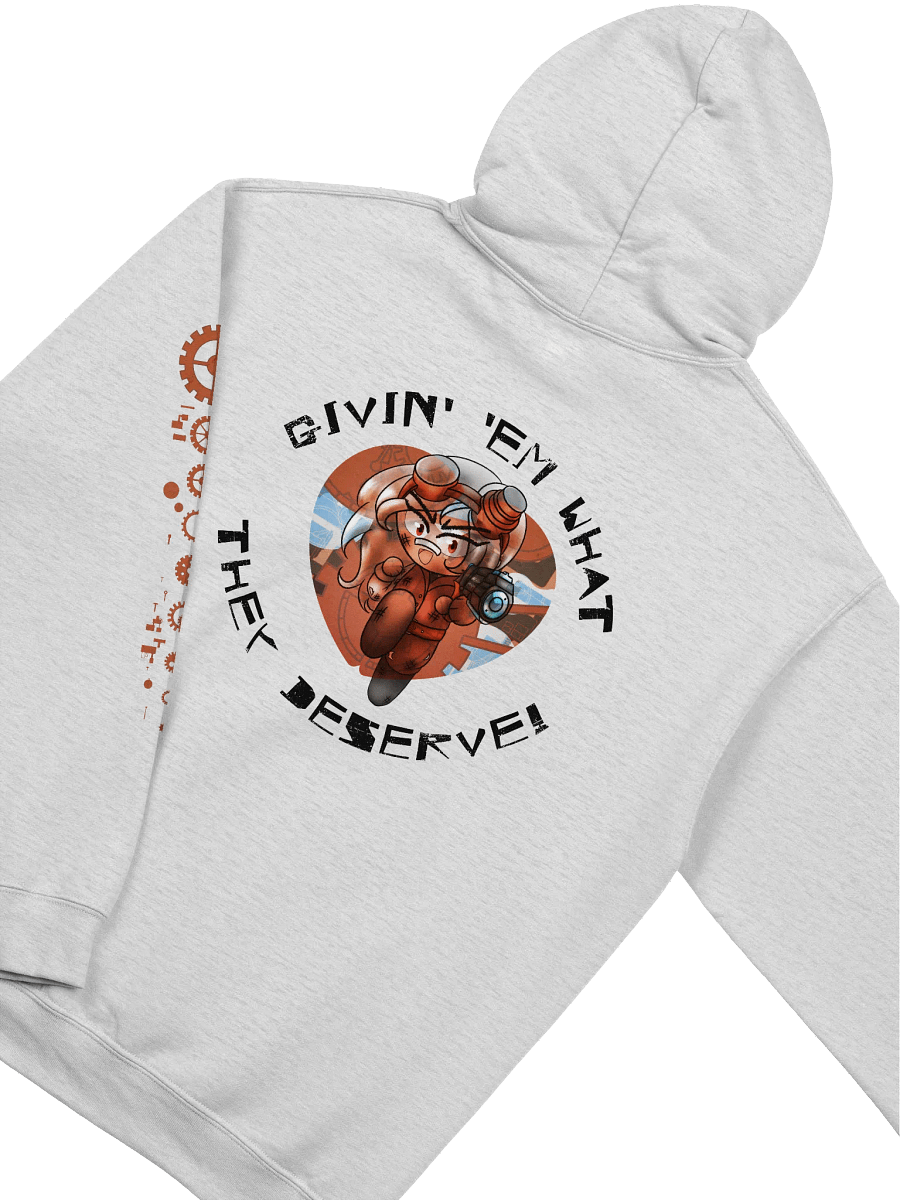 "GIVIN' 'EM WHAT THEY DESERVE!" Chibi Noure Hoodie (with black text) product image (7)