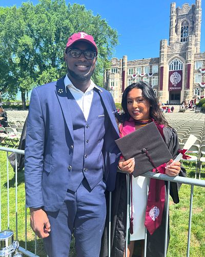 Ramily 🥳👩🏽‍🎓🩷💐 #fordhamuniversity @kree_tana @morereginahall