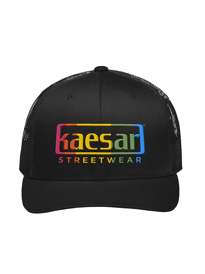 Retro Trucker Hat with Multicoloured Embroidery. product image (1)