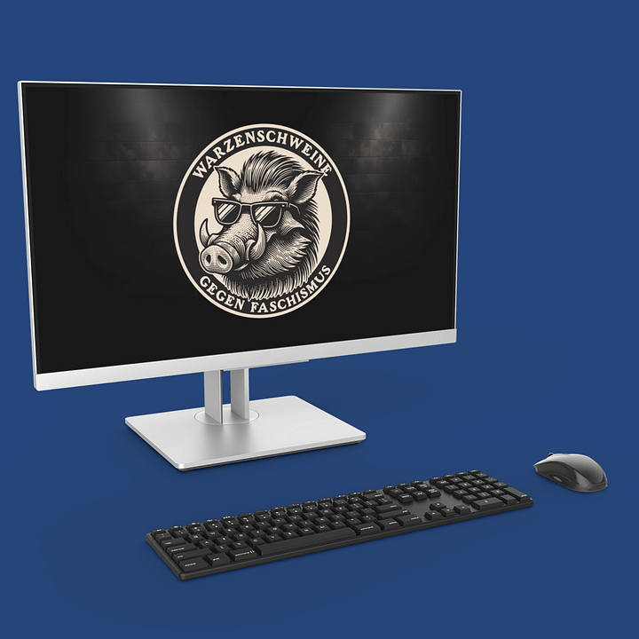 Warzenschweine gegen Faschismus Desktop Wallpaper product image (2)