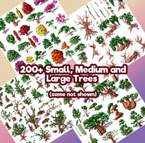 KR Trees and Foliage Super Tileset for RPGs v2! product image (3)