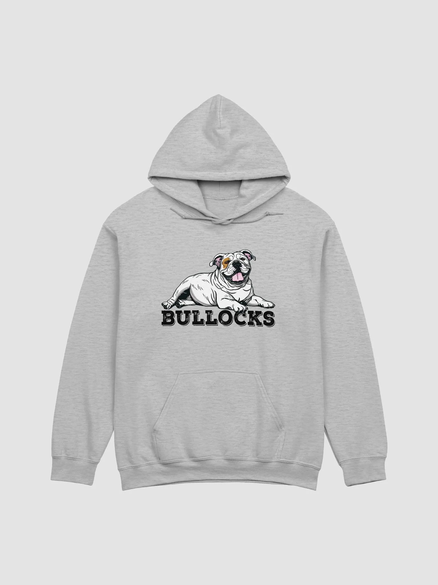 Bullocks Hooded Sweatshirt of an English Bulldog(White) | Funny Hoodie for Bulldog Owners product image (23)