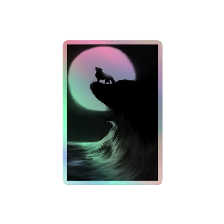 Lunar Wolf Holographic Sticker Set product image (2)