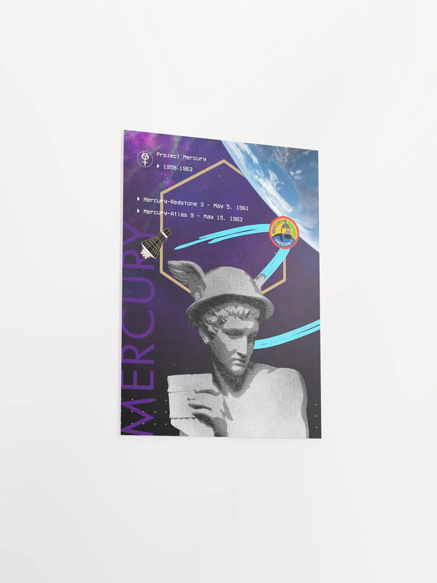 Synthwave NASA Project Mercury (1958–1963) [synthwave/vaporwave/retrowave] — space poster, retrowave poster, neon poster, aesthetic poster product image (8)