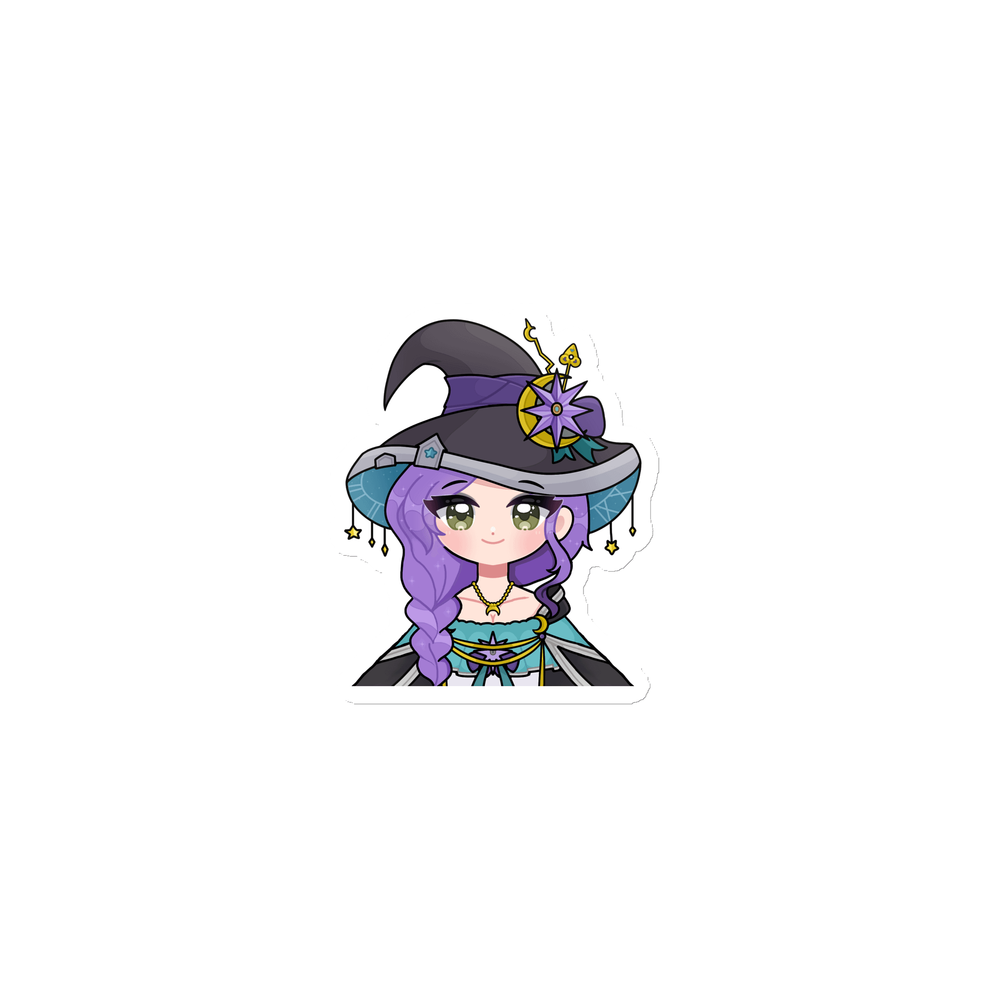 "Small Smiles" Moon Witch Starfire Chibi Magnet (Hair Braided) product image (1)