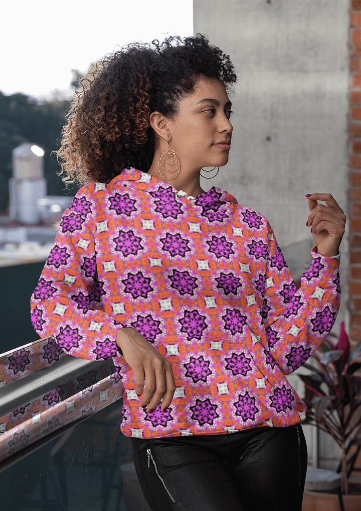 Abstract Foxy Repeating Pattern Unisex All Over Print Hoodie product image (1)