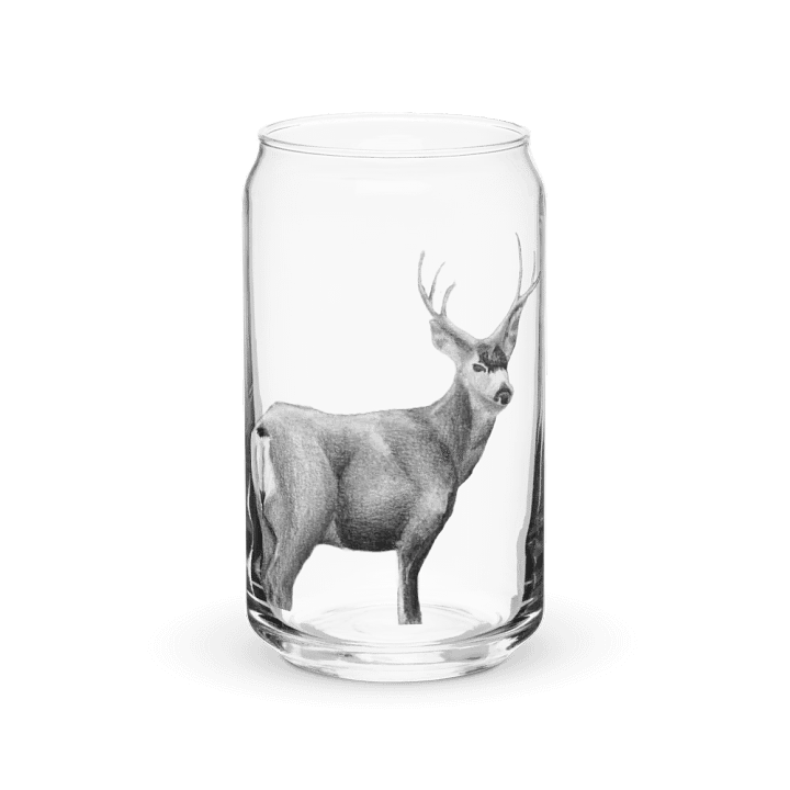 Deer Drawing Glass Can Cup product image (2)