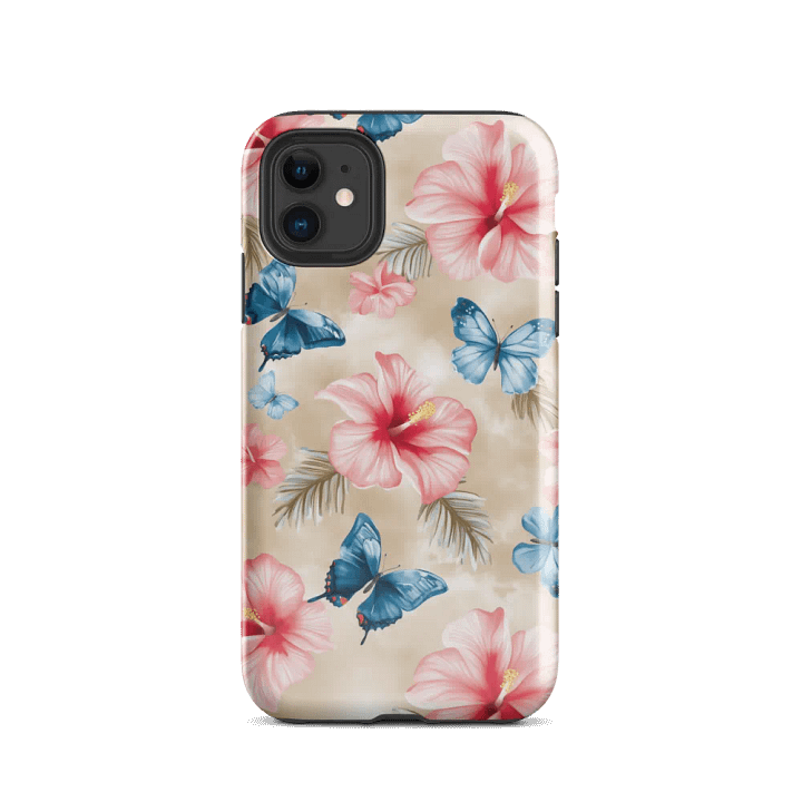 Tropical Hibiscus Butterflies - Tough Phone Case product image (2)