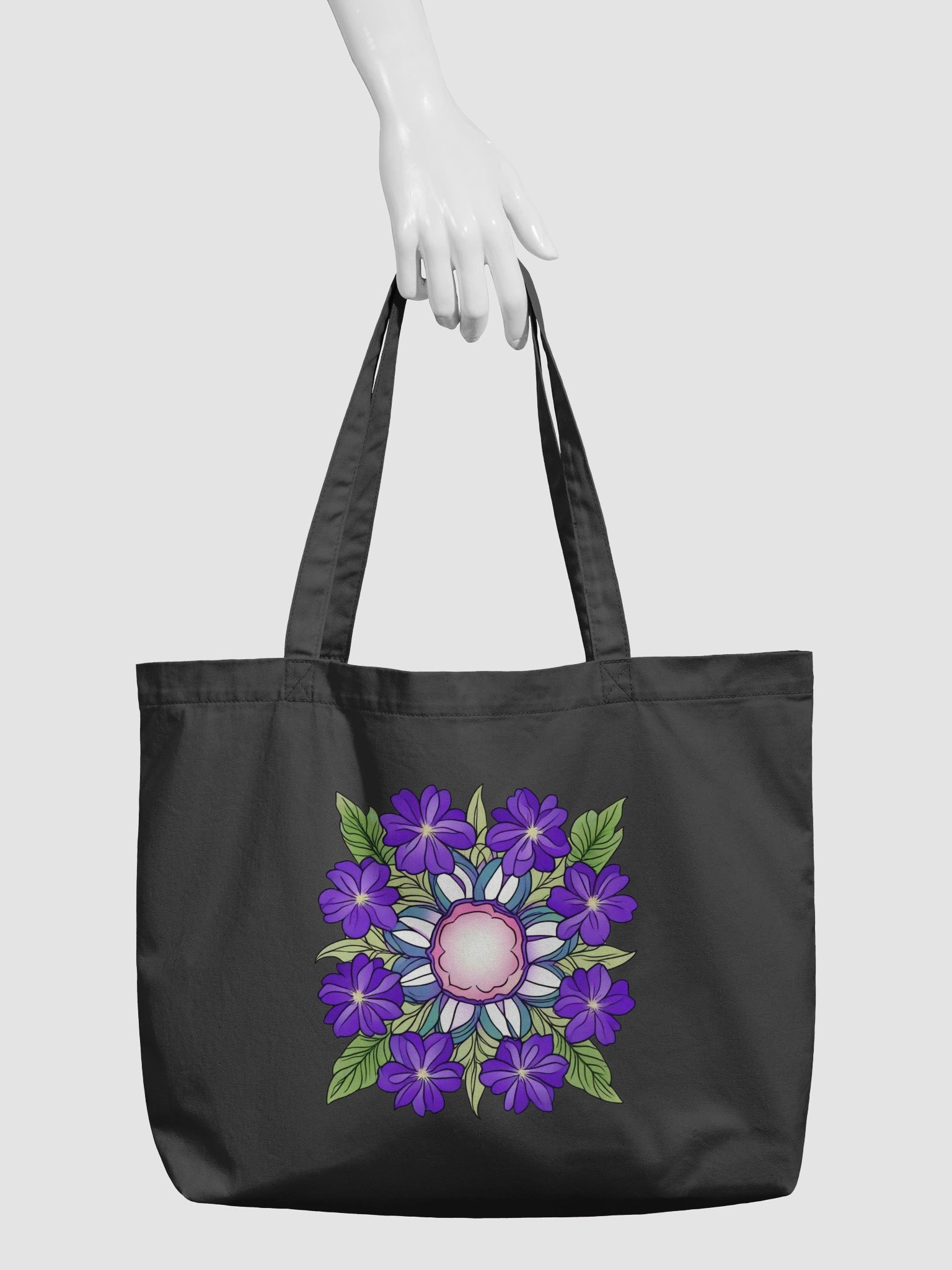 Celestial Petalwheel Mandala - Eco-conscious Organic Cotton Totes product image (4)