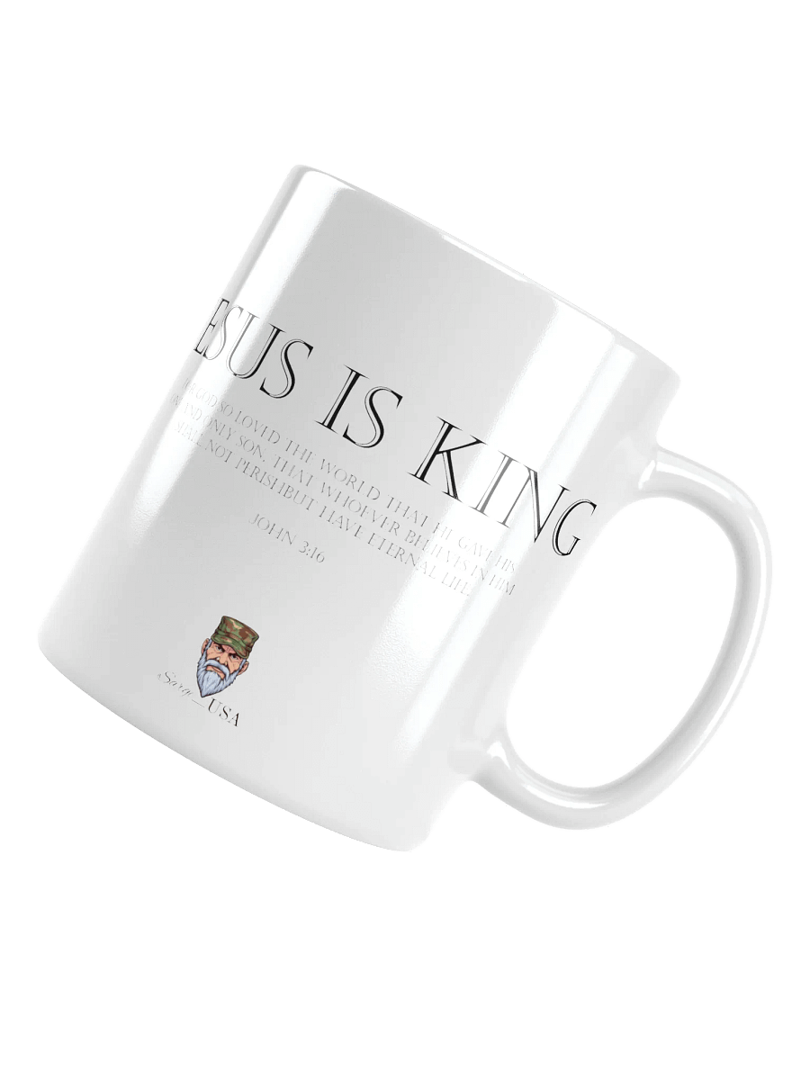 Jesus is King White Glossy Mug product image (10)