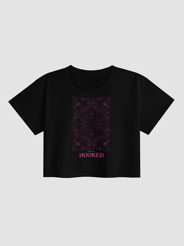 "Hooked"- Pink Graphic Cropped Tee product image (1)