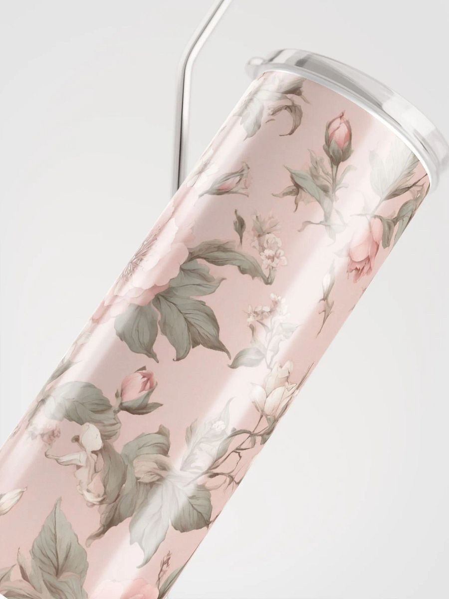 Charming Vintage Pink Coquette Tumbler: Sustainable Stainless Steel with Straw product image (5)