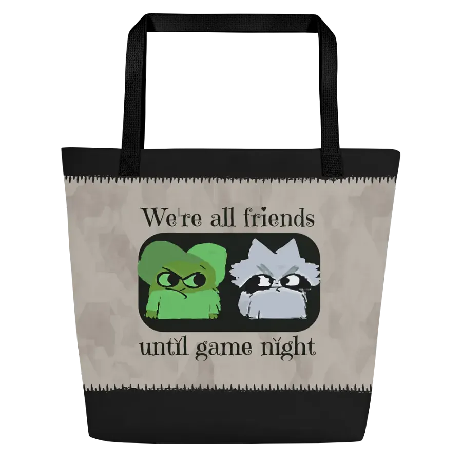 Root Shoulder Tote Bag for Board Gamers - 4 Base Factions We're All Friends Until Game Night - unofficial product image (2)