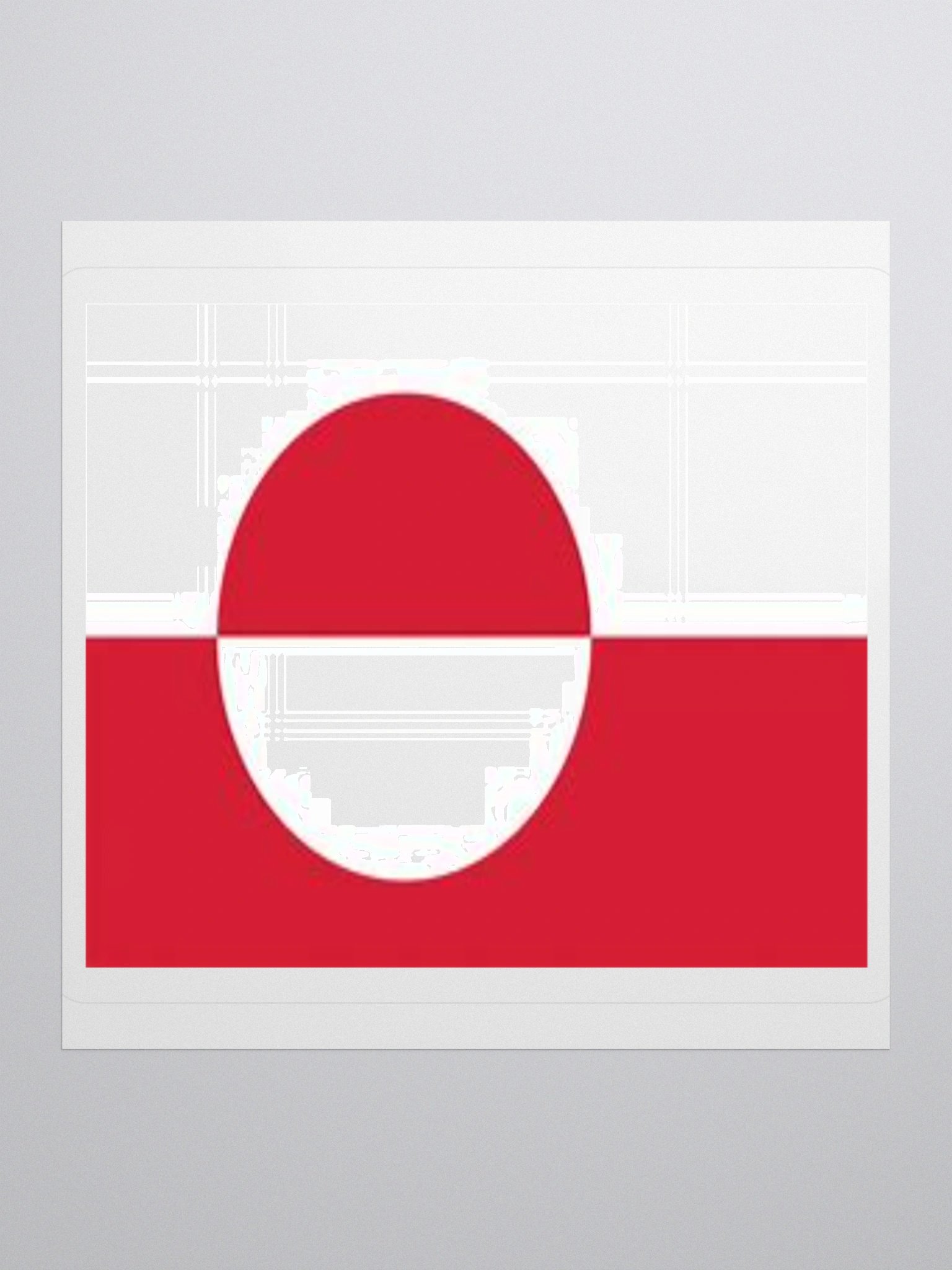 Greenland Flag Sticker | Red White Circle Design | Durable Vinyl | 3 Sizes product image (3)