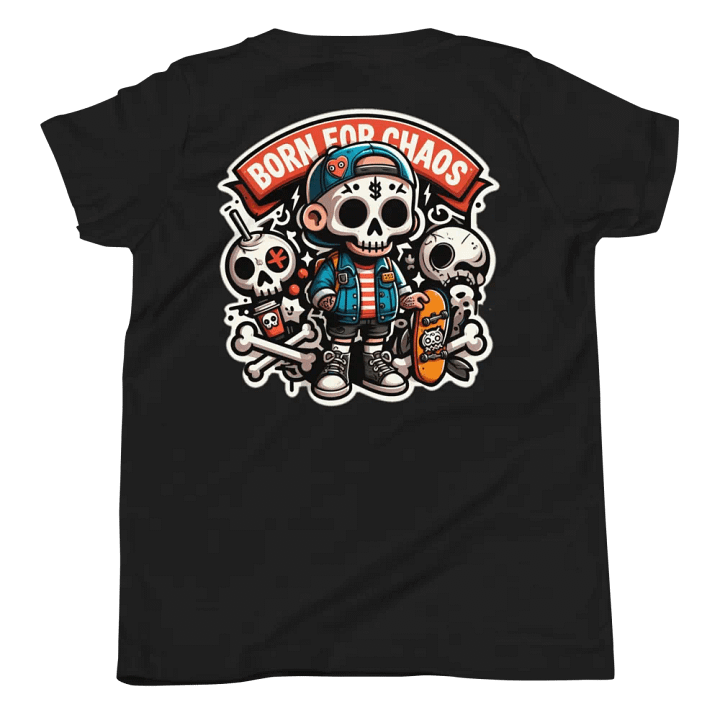 LITTLE EMO Bubble Text Youth, Born For Chaos T-Shirt product image (2)