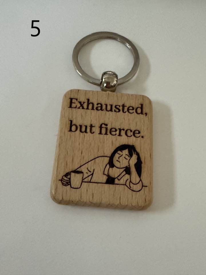 Wooden Engraved Illness Awareness Keychains | Chronic Pain, Cancer, & More  (4) product image (5)