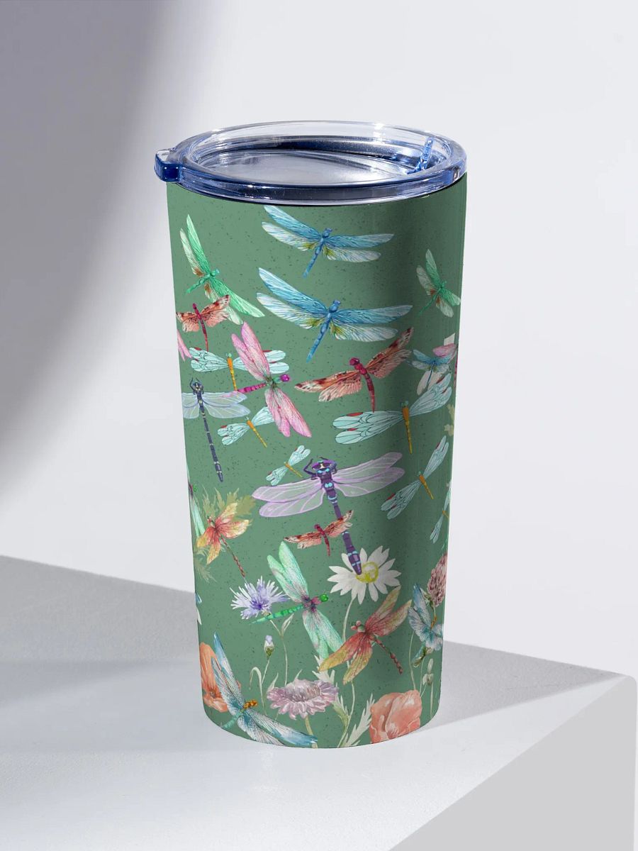Whimsical Dragonfly Garden 20oz Tumbler gift for moms nature lovers friends colleagues product image (2)