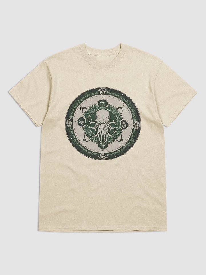 Circular Cthulhu Face with Runes - Tshirt product image (67)