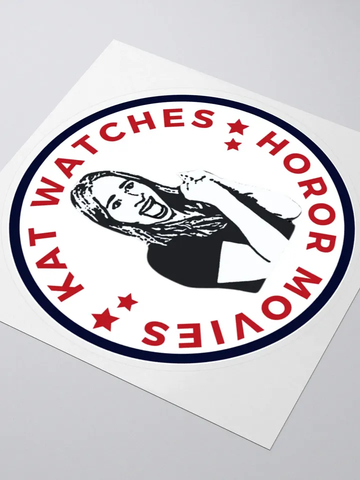 Kat Watches Horror Movies Sticker product image (2)