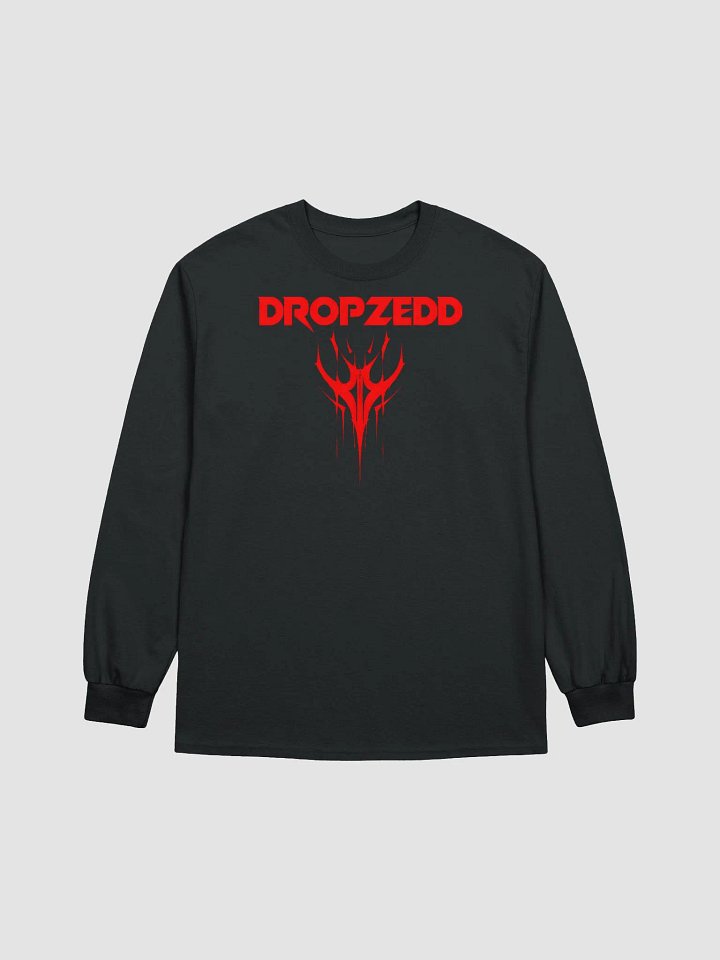 DropZedd Red Logo, Long Sleeve Tee, Black or White product image (1)