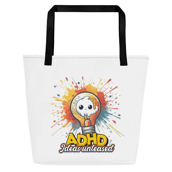 ADHD Ideas Unleashed Large Tote Bag w/ Pocket product image (1)