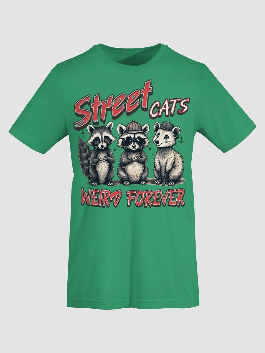 Street Cats Weird Forever Raccoon Quirky Crewneck Tee product image (3)