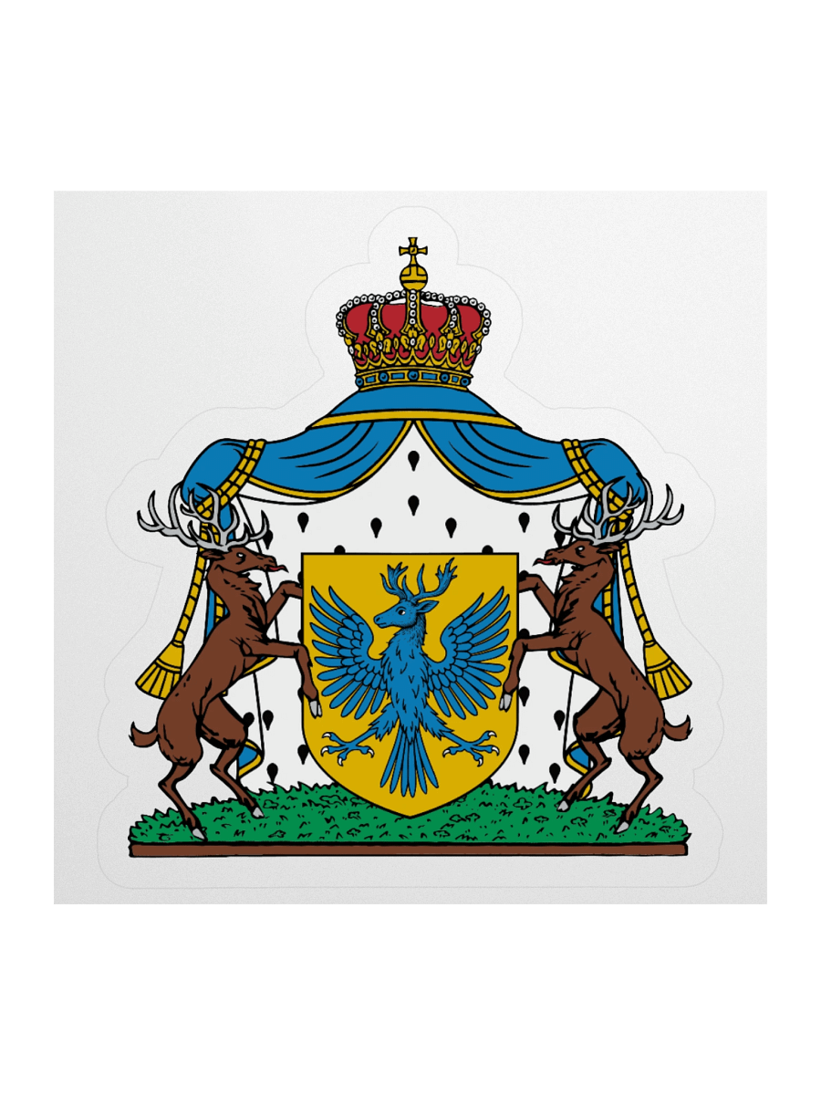 Flying Stag Coat of Arms Kiss Cut Sticker product image (1)