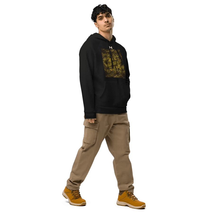 Hoodie with golden lines and leaf design product image (6)