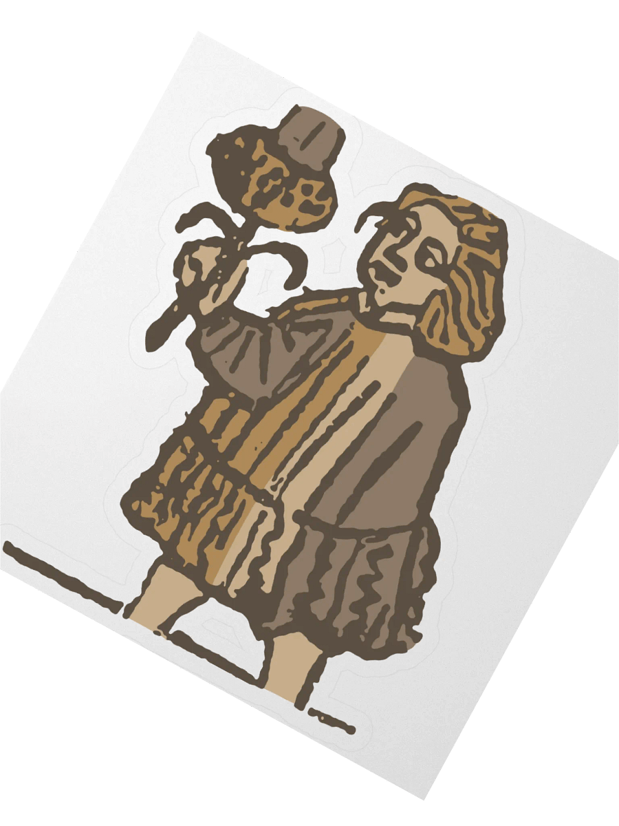 Medieval Man with Acorn Woodcut product image (2)