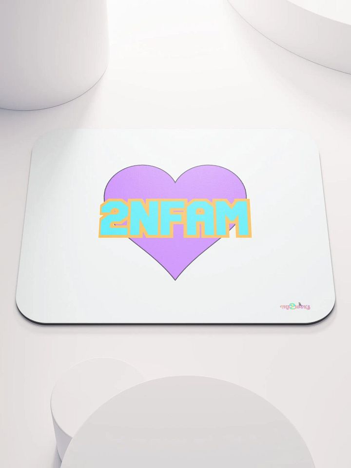 2NFAM Heart Classic Mouse Pad (White) product image (2)