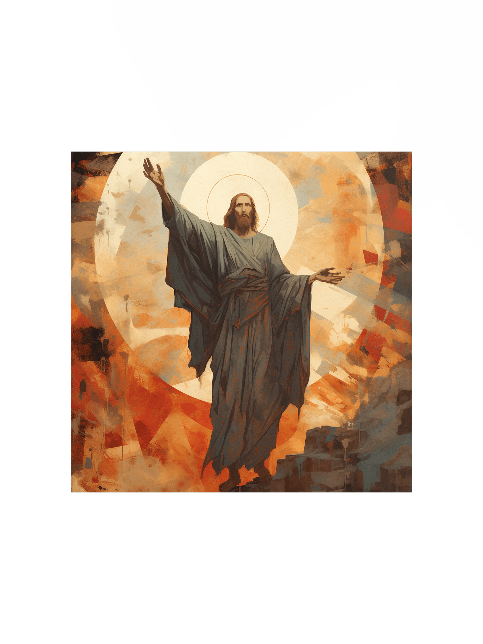 Jesus Christ Triumphant Ascension Wall Art | Inspirational Christ Art Canvas Print product image (4)