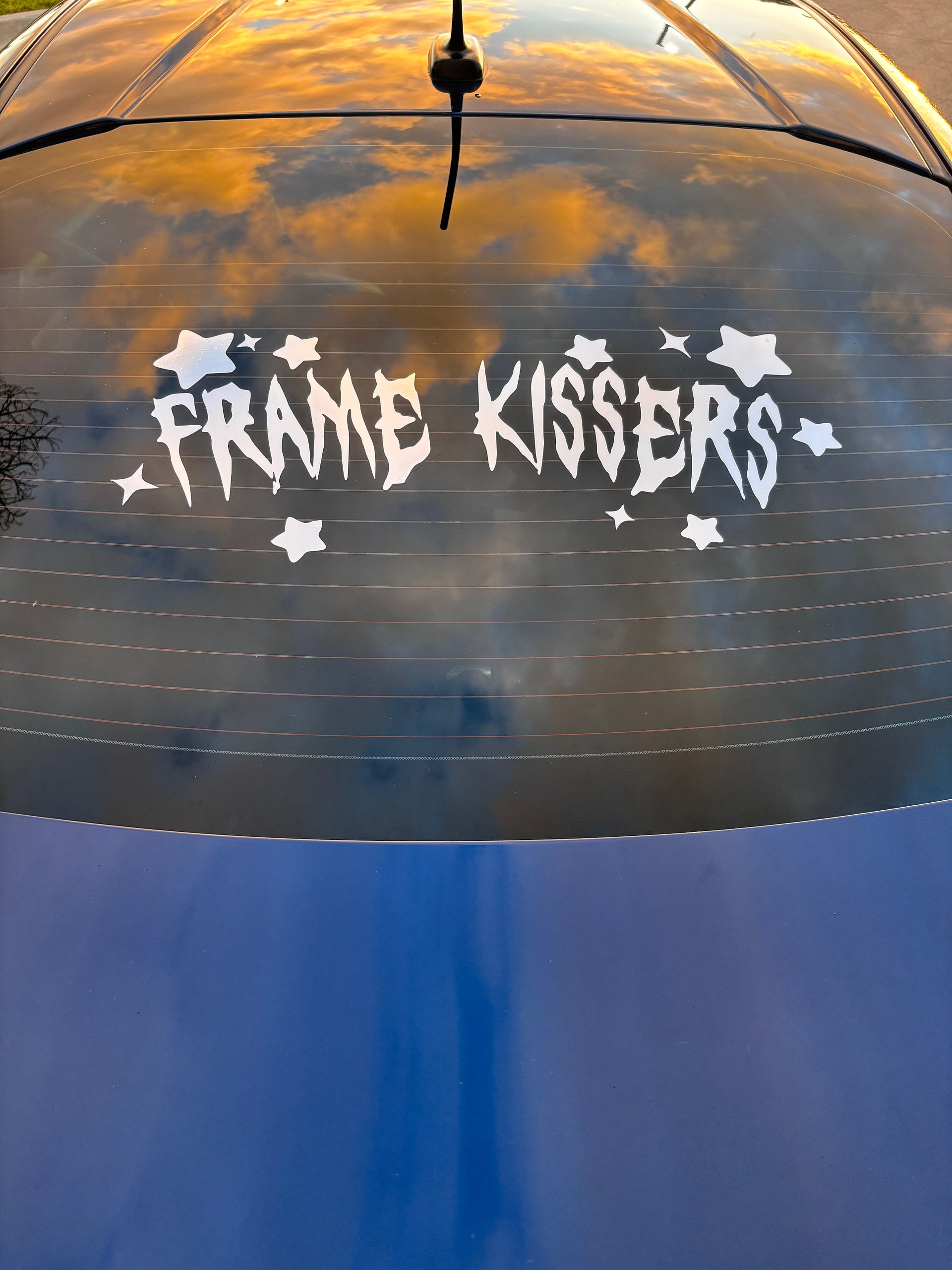 FRAME KISSERS BANNER CHROME STICKER product image (1)