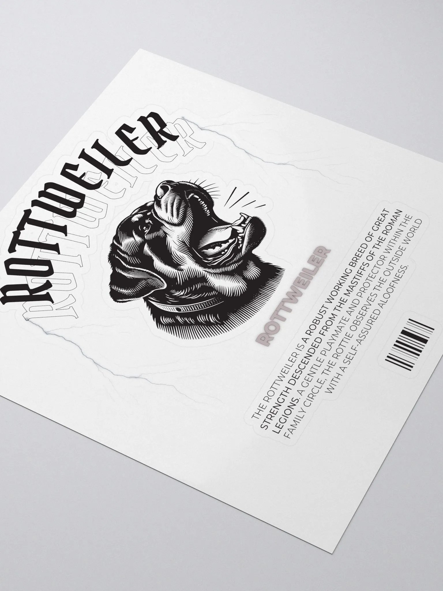 Barking Rottweiler Sticker product image (4)