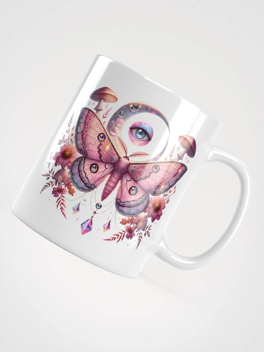 Pink Lunar Moths and Flowers Mug product image (11)