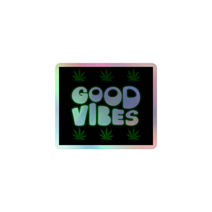 Chill Cannabis Vibes Holographic Sticker Sheet product image (1)
