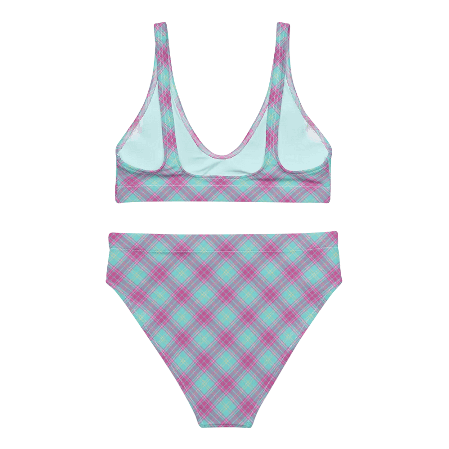 Hot Pink and Aqua Plaid Bikini product image (4)