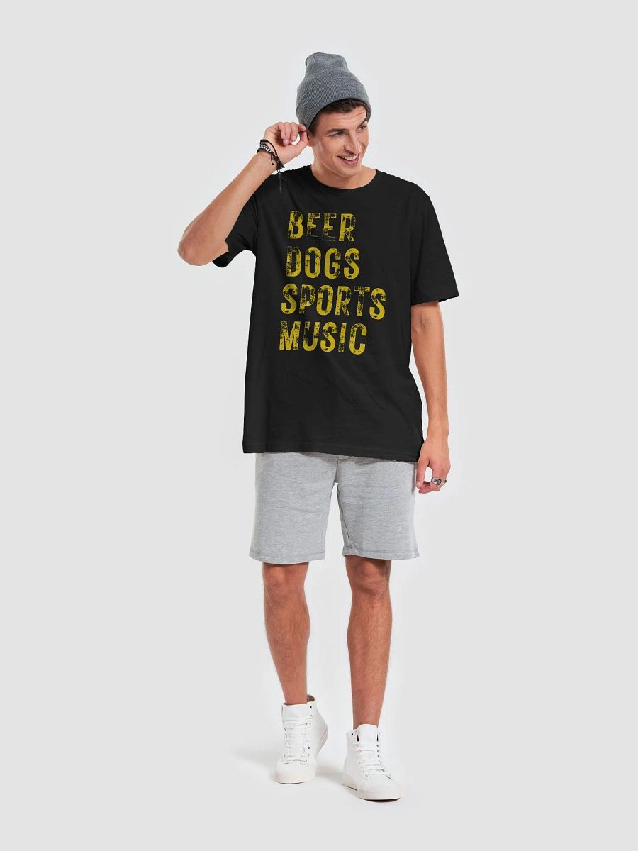 Beer Dogs Sports Music T-Shirt - Outrageously Fun Solid Gold BDSM Gift Tee product image (4)